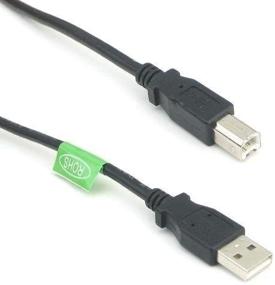 img 2 attached to 🔌 Высокоскоростной черный USB-кабель 2.0 A Male к B Male длиной 6 дюймов: превосходное качество и производительность!