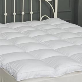 img 4 attached to 🛏️ SUFUEE Twin Size 2 inch Thick Down Alternative Quilted Mattress Topper - Soft and Warm All Seasons Mattress Pad Cover