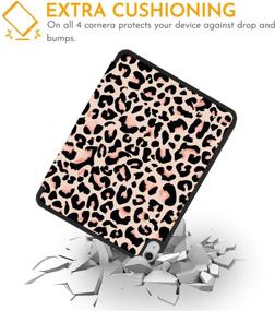 img 1 attached to 📱 Premium Hepix iPad 10.9 inch Air 4th Generation Case 2020 with Pencil Holder - Leopard Cheetah Design | Trifold Shockproof Smart Cover | Auto Sleep-Wake | Fits A2072 A2316 A2324 A2325