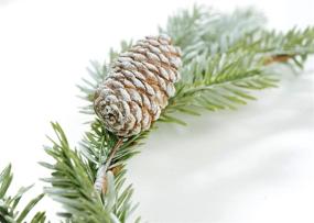 img 2 attached to 🌲 6-Inch Whitewashed Pine Garland by CraftMore