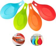 🥄 kitchen silicone spoon rest holder: mess-free cooking solution логотип