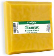 stakich yellow beeswax block - premium quality, 100% natural & triple filtered - 1 pound logo