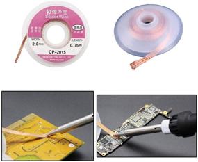 img 2 attached to 🔧 Optimized 4-in-1 Welding Tool Kit: Soldering Iron Tip Cleaner + 0.6mm Solder Wire (1.76 oz / 50 g) + Rosin Solder Flux Paste (0.35 oz / 10 g) + No-Clean Soldering Core (2.0mm, 29.5 inches)