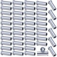 🔗 muzata 50pack stainless steel cable railing kit hardware for wood posts - 1/8" wire rope protector sleeves - t316 marine grade deck stair railing cr13,cp1 логотип