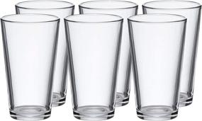 img 3 attached to Set of 6 Amazon Basics 16-Ounce Pint Pub Beer Glasses