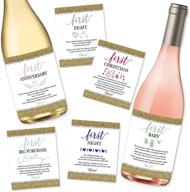 🍾 stylish wedding milestones gift: 6 wine bottle labels for bridal showers, engagement parties, bachelorettes, and newlywed celebrations логотип