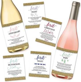 img 4 attached to 🍾 Stylish Wedding Milestones Gift: 6 Wine Bottle Labels for Bridal Showers, Engagement Parties, Bachelorettes, and Newlywed Celebrations