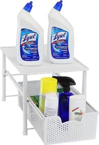 img 3 attached to 🗄️ White Stackable Sliding Basket Organizer Drawer for Under Sink Cabinet - Simple Houseware