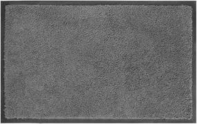 img 4 attached to MATALL Indoor Microfiber Door Mat - Entryway Welcome Rug 29.5”x17” Grey - Super Absorbent Floor Mat with Non-Slip Backing for Home Entrance