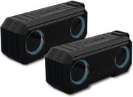 🔊 enhance your audio experience: sound town x8-bk-pair 2-pack of portable tws bluetooth speakers – waterproof, stereo sound, led light, phone calls, power bank – perfect for home and outdoor use! logo