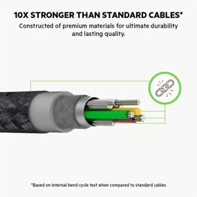 img 1 attached to 🔌 Belkin DuraTek Plus Ultra-Strong Lightning to USB-A Кабель с ремешком, 4фт/1.2м, белый - Совместим с iPhone 11, 11 Pro, 11 Pro Max и другими iPhone с разъемом Lightning.