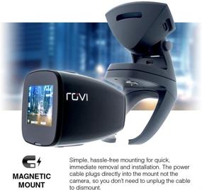 img 1 attached to 🚗 Rovi CL-6001: Magnetic Mount 1080p Full HD Panoramic Car Dash Camera with Wi-Fi, GPS, Loop Recording, and Impact Detection