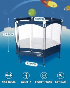 img 3 attached to 🤸 Infant Master Toddler Trampoline: Safer & Stronger Indoor Kids Trampoline with Safety Enclosure Net & High Elasticity