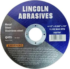 img 3 attached to 🔪 High-Performance 100 Pack 4.5" Cut-Off Wheels for Metal & Stainless Steel by Lincoln Abrasives - Thin But Mighty at .040