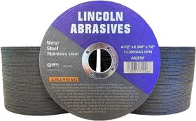 img 4 attached to 🔪 High-Performance 100 Pack 4.5" Cut-Off Wheels for Metal & Stainless Steel by Lincoln Abrasives - Thin But Mighty at .040