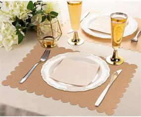 img 3 attached to 🍽️ 100 упаковок бумажных одноразовых подставок Brown Kraft Paper - 10 х 14 дюймов