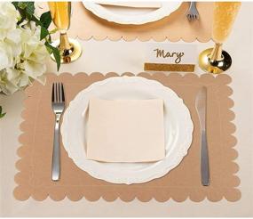 img 2 attached to 🍽️ 100 упаковок бумажных одноразовых подставок Brown Kraft Paper - 10 х 14 дюймов