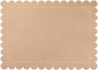 🍽️ 100 упаковок бумажных одноразовых подставок brown kraft paper - 10 х 14 дюймов логотип