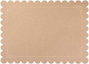 img 4 attached to 🍽️ 100 упаковок бумажных одноразовых подставок Brown Kraft Paper - 10 х 14 дюймов