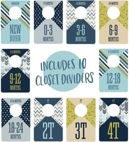 img 4 attached to Baby Boy Closet Clothing Dividers | Closet Organizer for Baby Clothes Newborn to 4T | 4x6 Size Dividers for Boy Nursery Wardrobe