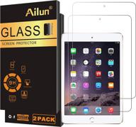 💎 ailun ipad mini 1 2 3 screen protector: tempered glass 2pack 9h hardness, ultra clear, anti-scratch, case friendly logo