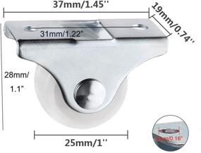 img 3 attached to Efficient and Durable Katahomie Non Swivel Casters: Dependable Plastic Casters for Smooth Mobility