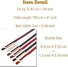 img 1 attached to Fashion Elegant Genuine Leather Waistband Women's Accessories and Belts