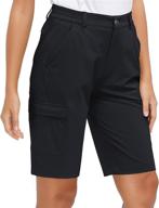 libin women's quick-dry lightweight hiking shorts: cargo style for summer travel, fishing, golf, and outdoor activities, water-resistant logo