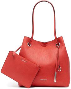 img 4 attached to 👜 Celebrate Unmatched Style with the Calvin Klein Gabrianna Bubble Lamb North/South Key Item Tote