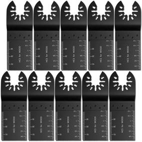 img 4 attached to 🔪 10PCS Professional Wood Universal Quick Release Oscillating Tool Blades for Fein Multimaster Porter Rockwell Cable Black Decker Bosch Craftsman Dewalt by LITTLEGRASS