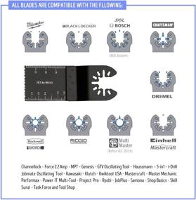 img 3 attached to 🔪 10PCS Professional Wood Universal Quick Release Oscillating Tool Blades for Fein Multimaster Porter Rockwell Cable Black Decker Bosch Craftsman Dewalt by LITTLEGRASS