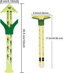 img 3 attached to 📏 YEQIN 2-Pack Sliding Gauge Quilting Sewing Measuring Tools Plastic T Gauge for Quilting and Sewing, with 2 Different Sizes