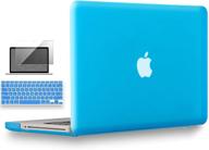 🔵 ueswill aqua blue soft touch matte hard shell case + keyboard cover and screen protector for macbook pro 13 inch a1278 cd-rom model logo