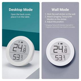 img 2 attached to 🌡️ Enhanced Qingping Bluetooth Digital Thermometer Hygrometer Sensor Compatible with HomeKit (Exclusive for iOS), Wireless Indoor Temperature and Humidity Monitor with E Ink Display for Home