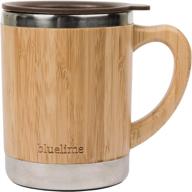 🍃 bluelime eco-friendly bamboo coffee mug logo