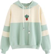 👚 sweatyrocks women's long sleeve colorblock pullover fleece hoodie: the stylish sweatshirt top to keep you cozy and chic логотип