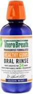 🍃 therabreath clean mint flavor oral rinse for healthy gums - 16 fl oz (473 ml) logo