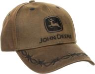 brown oilskin cap - one size fits all, 6-panel design logo
