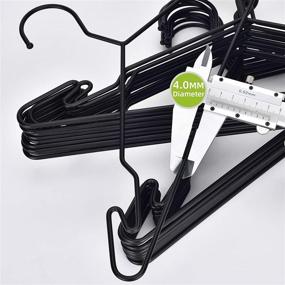 img 2 attached to 💎 Luxury Hanger Set – Robust Metal Hangers with Innovative Hook Design – Long-lasting & Reliable Coat Hangers – 4mm Gauge – Capable of Holding 25lbs – Sleek Powder Coated Finish – Compact Shirt Hangers