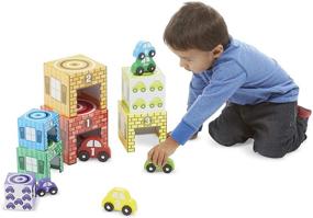 img 3 attached to 🏗️ Melissa & Doug Wooden Nesting and Sorting Garages with 7 Graduated Garages and 7 Stackable Cars