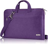 waterproof laptop sleeve carrying case for 13.3 inch devices - voova 13: compatible with macbook air/pro 2020, surface laptop/book, dell xps 13, hp acer chromebook - ideal for women and men (purple) logo