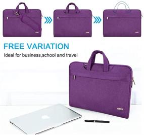 img 1 attached to Waterproof Laptop Sleeve Carrying Case for 13.3 Inch Devices - Voova 13: Compatible with MacBook Air/Pro 2020, Surface Laptop/Book, Dell XPS 13, HP Acer Chromebook - Ideal for Women and Men (Purple)