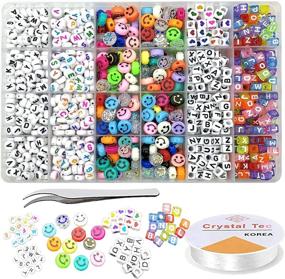 img 4 attached to Trasfit 1200Pcs Bracelet Alphabet Tweezer