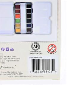 img 2 attached to Prima Marketing 584269 Watercolor Confections Watercolor Pans - Pack of 12 Tropical Colors