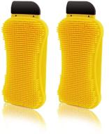🧽 efficient 2pcs silicone sponge: versatile 3 in 1 household dish scrubber & brush logo