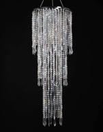 sparkling iridescent acrylic beaded chandelier with 3 tiers and acrylic jewel droplets - ceiling lampshade pendant for elegant décor logo