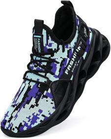 img 4 attached to Nihaoya Walking Jogging Sneakers Breathable Men's Shoes in Athletic