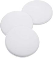 🔘 3-piece silicone door knob wall shield set - self-adhesive, large round style 3.15", white логотип