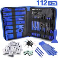 amorka 112pcs trim removal tool kit - fastener removal set with storage bag, blue logo