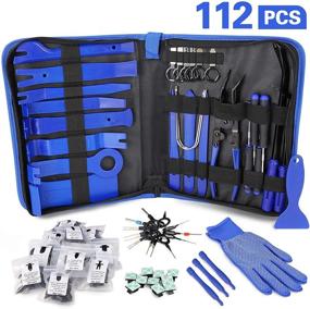 img 4 attached to Amorka 112Pcs Trim Removal Tool Kit - Fastener Removal Set with Storage Bag, Blue